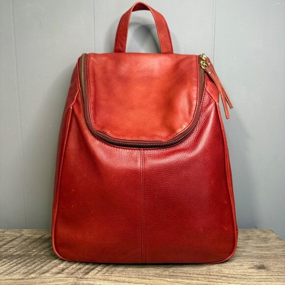 Osgoode Marley ‘Norma’ Feel The Difference Leather Backpack In Red - Picture 1 of 12